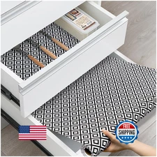 ALIUNI Non-Slip Drawer Shelf Liner, Thick Non-Adhesive Kitchen Cabinet Liners 12