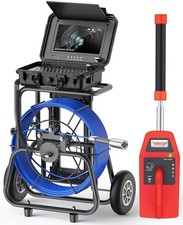 10'' Self-Leveling Sewer Camera 60M/200FT Pipe Inspection Camera w/512Hz Locator
