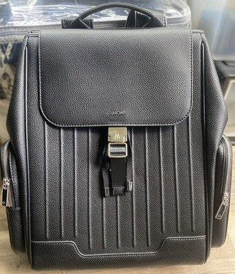 Rimowa Never Still Backpack Large Black Leather Flap Rucksack Designer Travel