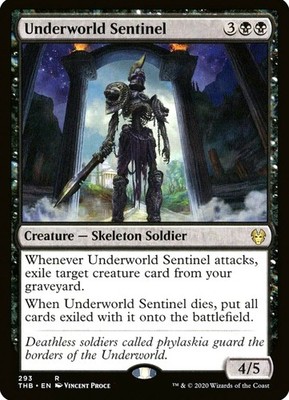 X 1 Underworld Sentinel NM-M Theros Beyond Death 293 MTG Magic The Gathering
