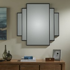Wall Mirror Charleston Rectangular Shape with Black Frame- H 90cmxL 90cmxW 2cm