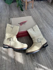 Red Wing 8268 Abilene Roughout Leather Suede Brown Engineer Boots Size 10 D USA