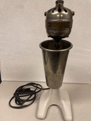 Hamilton Beach Vintage White Flash Malt Milkshake Mixer Blender Porcelain