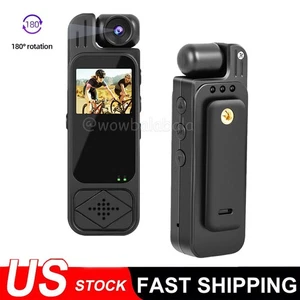 1080P Camcorder Mini Police Body Camera HD 180° Video DVR IR Night Cam 20 Hour