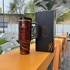 Stanley cup leopard print tiger car cup new hot product 40oz-1200ml Tiger claw