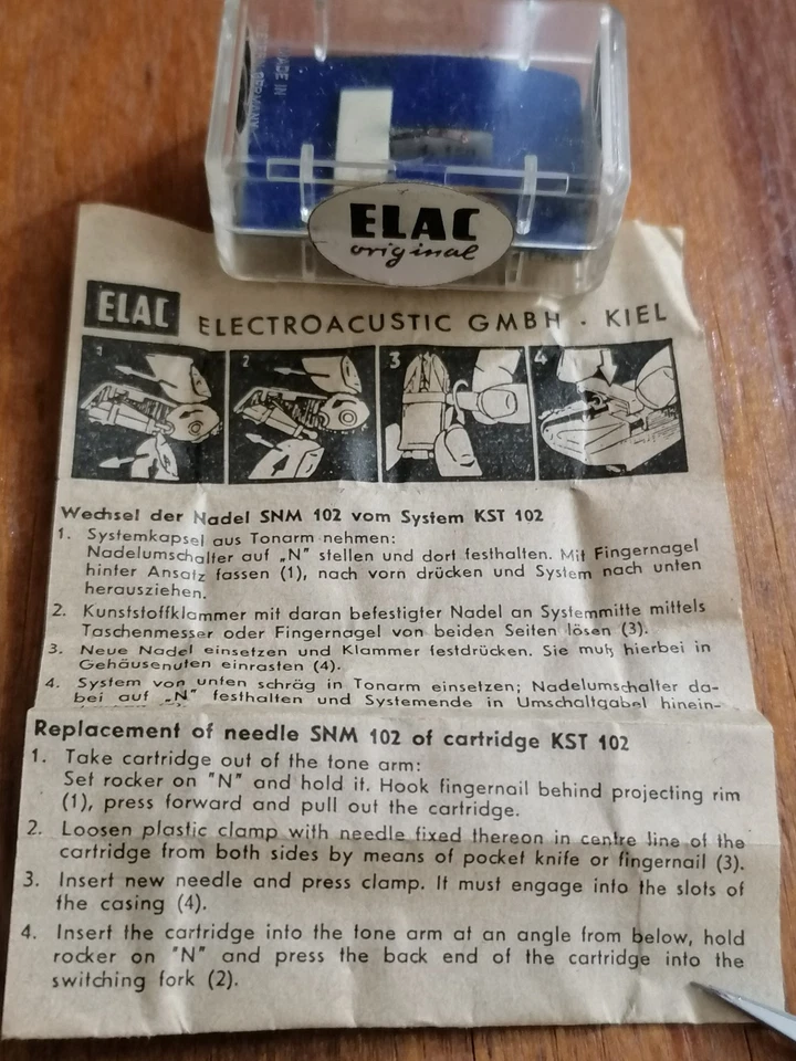 Aguja Original Elac SNM / SMM 102 - KST 12 / KST 102 - PE 184 MST - NOS Foto 4 de 4