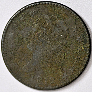 1812 Classic Head Large Cent VF Details Corrosion