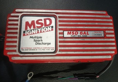 MSD 6AL Ignition Control Box PN 6420 CD Ignition Rev Limiter Chevy Ford Mopar