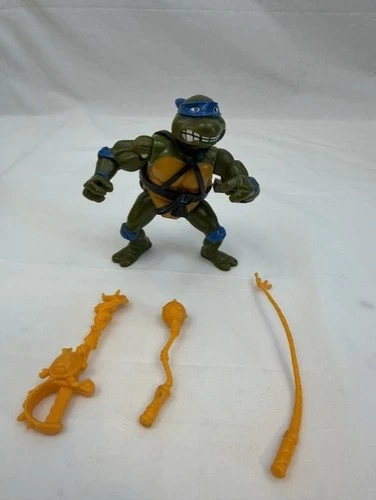 Wacky Action Leonardo Vintage TMNT Ninja Turtles Action Figure Complete Leo 1990