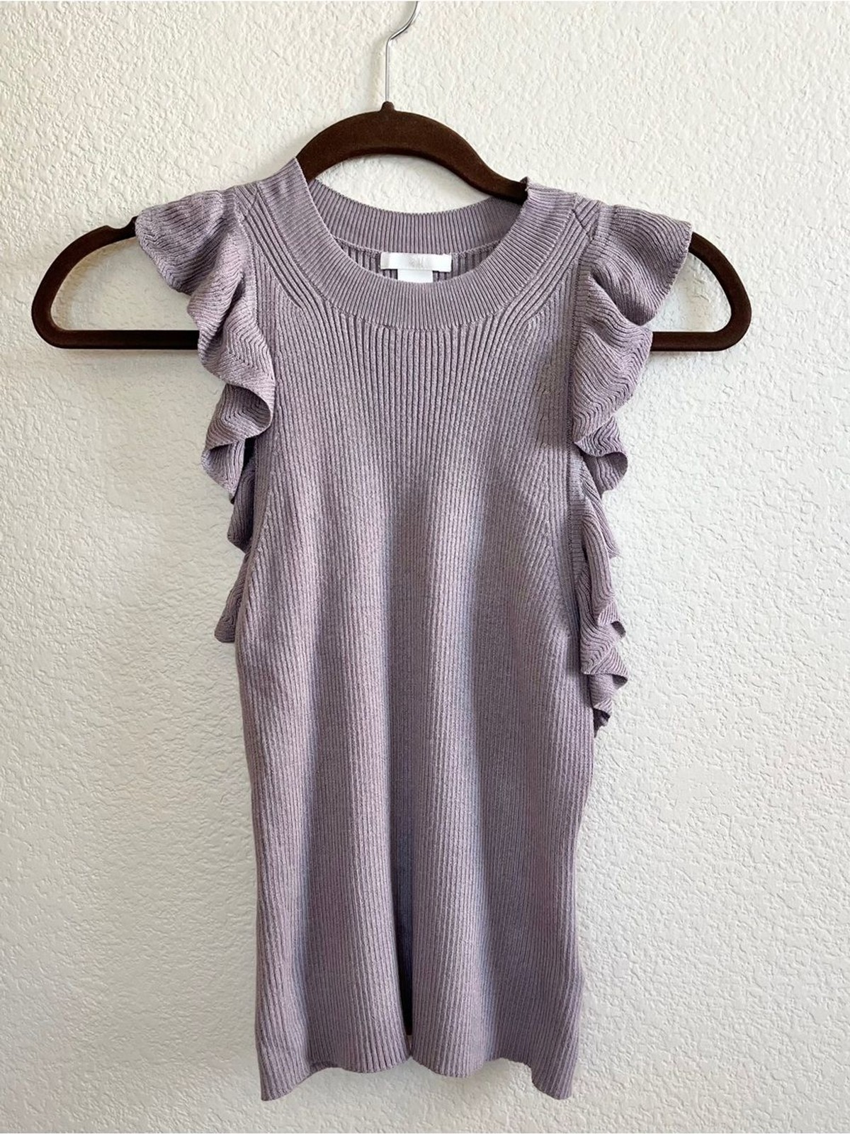 H&M Dusty Lavender Ribbed Sleeveless Top