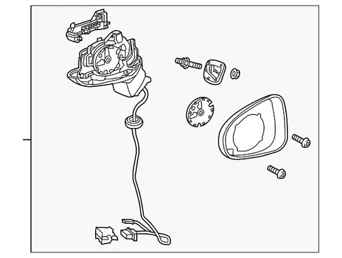 Genuine Audi Mirror Assembly 8V5-857-409-AA-9B9