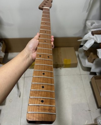 20 Fret Roasted Flame Maple JB Bass guitar neck 34inch fingerboard Inlay