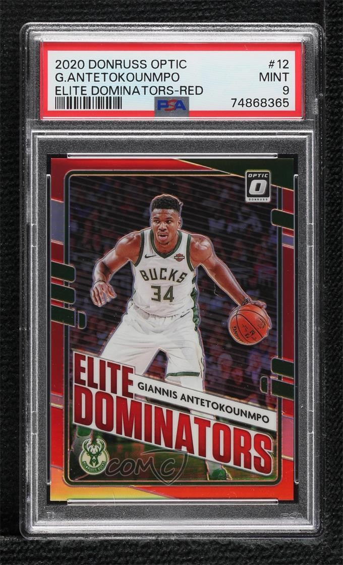 2020 Panini Donruss Optic Red Prizm 53/99 Giannis Antetokounmpo PSA 9 MINT 2l4