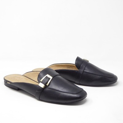 Naturalizer Women Mule Slip On Shoes Black Kayden Buckle Detail 10M