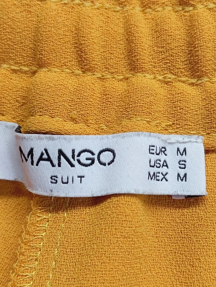 MANGO Paperbag Mujeres Pantalón Talla EU 38 naranja claro look casual - Imagen 4 de 4