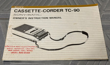 Original Sony TC-90 Cassette Recorder Owners ...