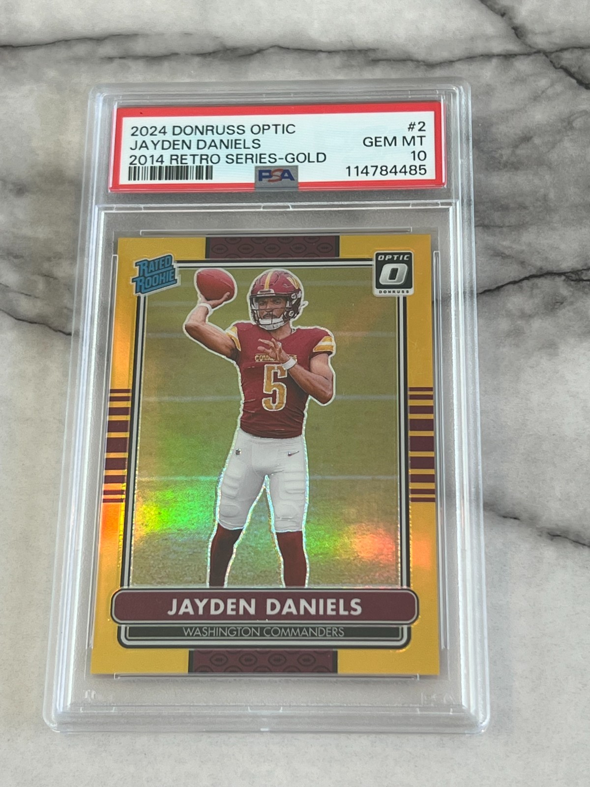 Jayden Daniels Panini Donruss Optic 2014 Retro Series #2 Gold