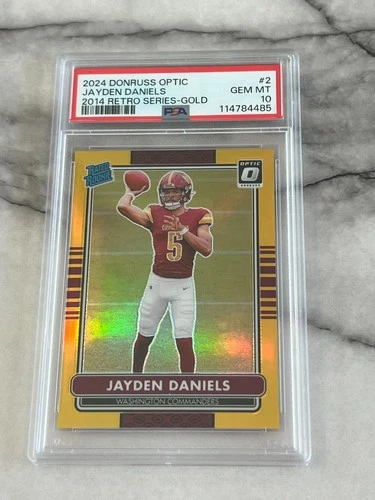 2024 Donruss Optic Jayden Daniels 2014 Retro Series Gold Prizm /10 PSA 10