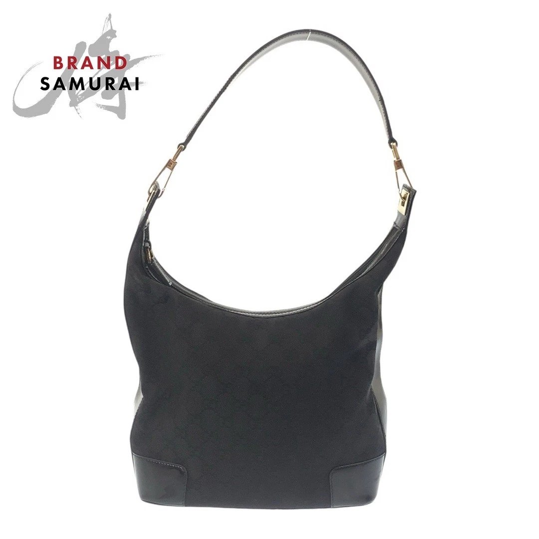 Sac bandoulière Gucci noir or quincaillerie Gg toile hobo femme 410287 occasion