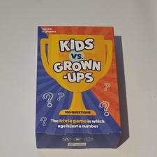 ?Kids vs. Grown-Ups Trivia Card Game - 100 Questions - Family Fun Night - New