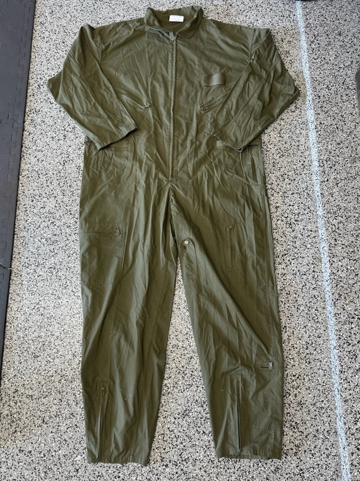 Rothco Intermediate Flight Suit Mens 5XL Green Coveralls Jumpsuit Cotton Poly - Image 2 of 4
