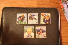 5 diff. 1950 Bowman Football Cards, Mostly VG/EX+ or 4.5 Condition, inc Stars