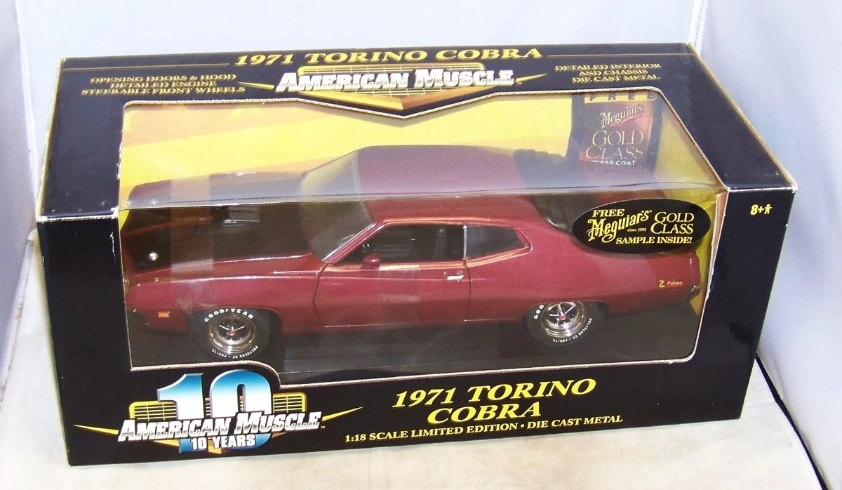 Ford Torino Cobra 1971 Blanche 1/18 ERTL American Muscle Rare 32498