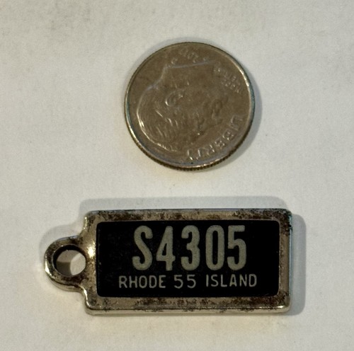 1955 Rhode Island DAV Keychain Tag License Plate