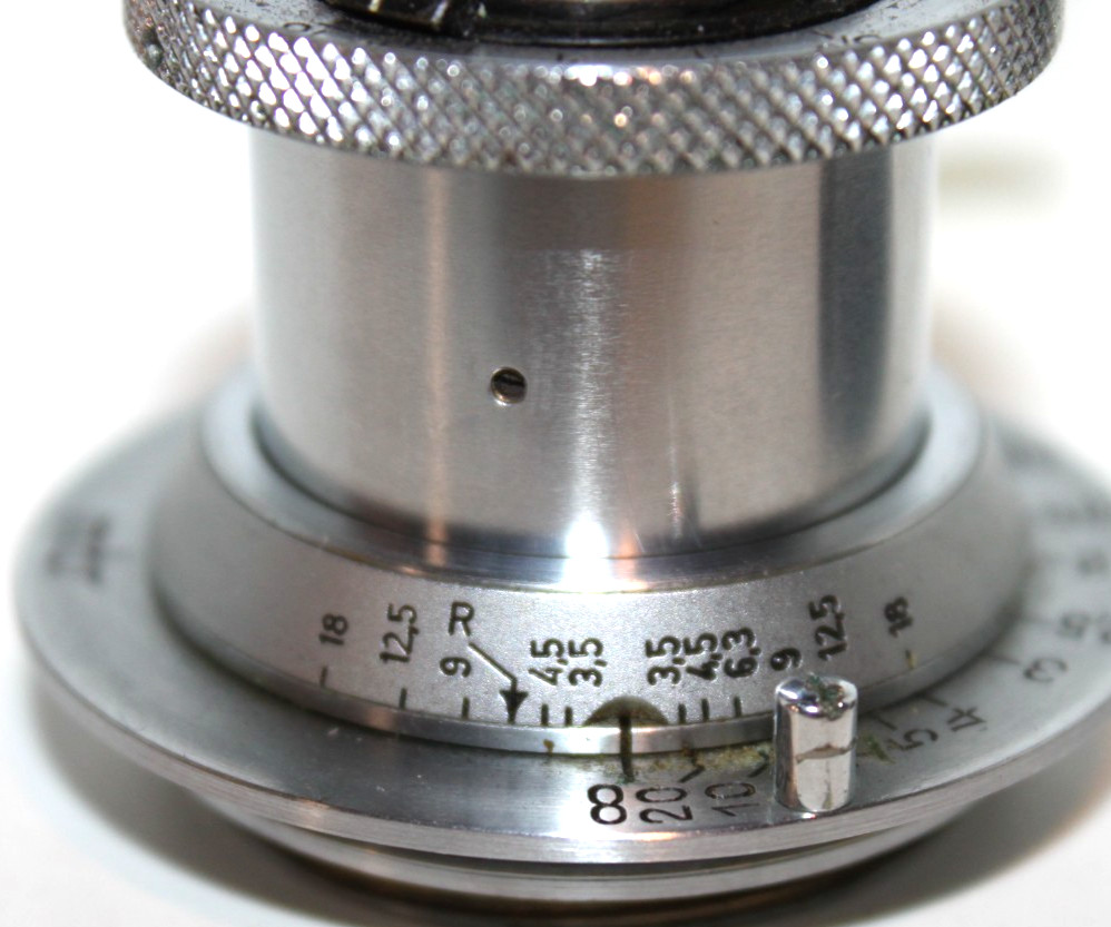 LEICA Leitz 1939 Elmar 5cm f/3.5 10 Blade Black SCALE LTM M39 screw mount lens