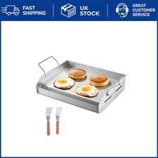 17x13 Inch Flat Top Griddle - Heavy-Duty Stainless Steel for Ultimate Cooking