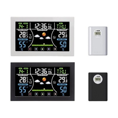 Multifunction Weather Station Clock With Temperature Humidity Detector For Home