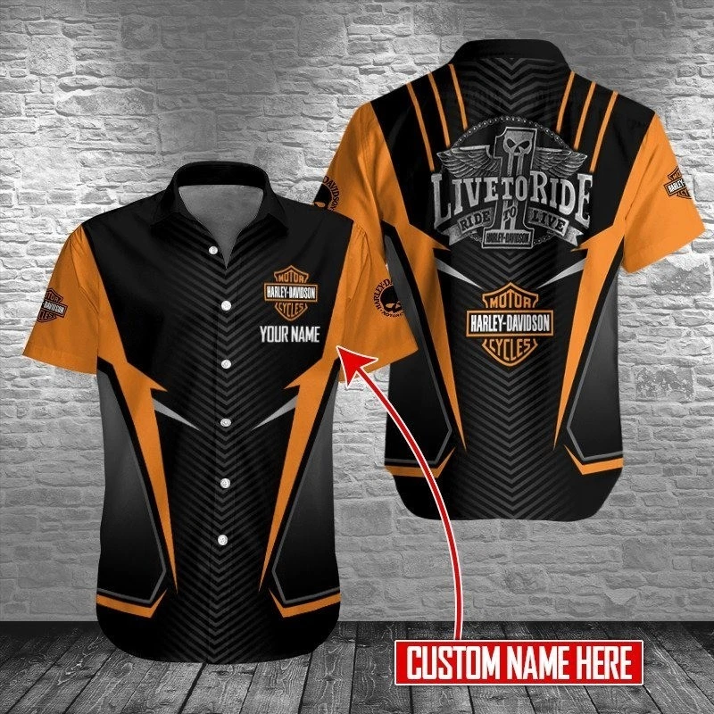 Personalized Harley Motor Davidsonn Racing Casual Shirt Button Down Unisex Adult
