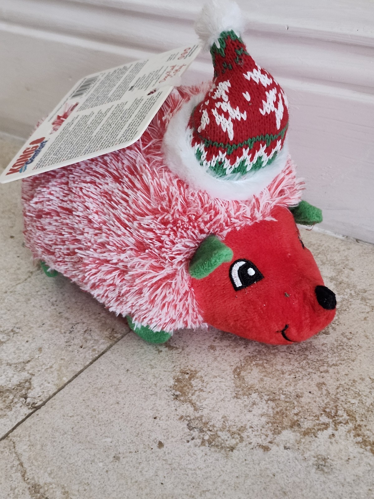 Kong Holiday Christmas Comfort Hedgehog Soft Plush Squeaky C