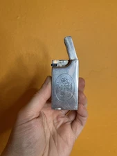 Vintage 1945 Christmas Greetings Body By Fisher Side Strike Lighter