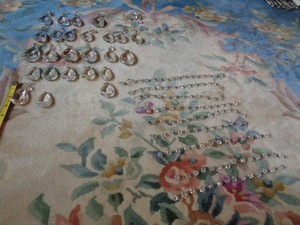 Vintage Teardrop and Chain Crystals (Lot)