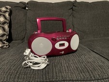 Nextplay Hot Pink Glitz And Glitter AM/FM CD Boombox NP400GB Works Sounds Great