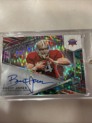 #ad 2024 Panini Spectra Champion Signatures Brent Jones #CS BJS Meta Prizm 99 $18.99
