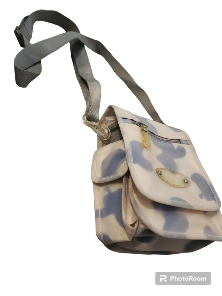 Mini Bolso Mensajero Bandolera Jean Denim Vaca Vintage Años 90/Y2K VINILO  Foto 2 de 4