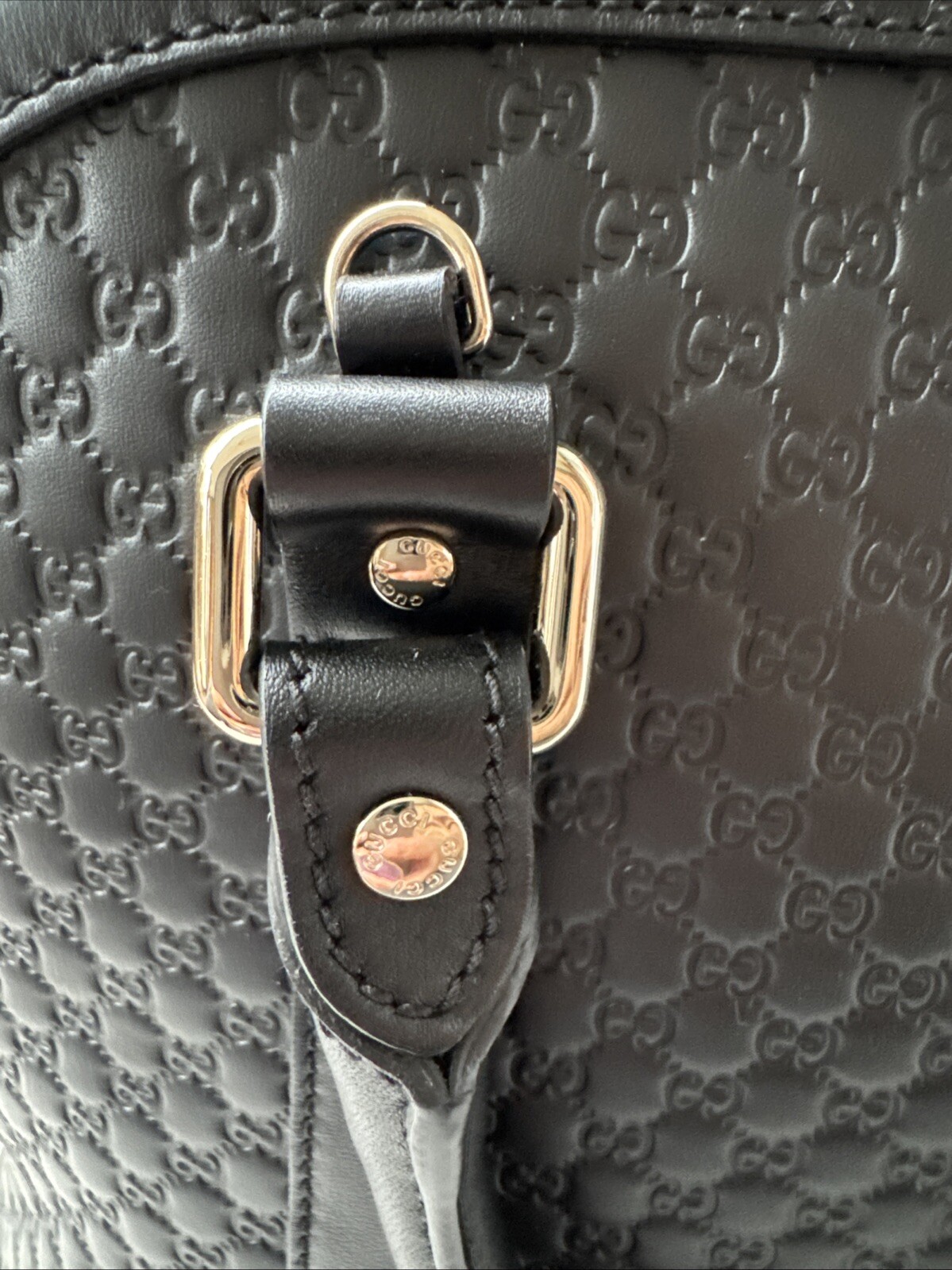 Gucci GG Guccissima Dome Satchel Shoulder Bag In Black image 6