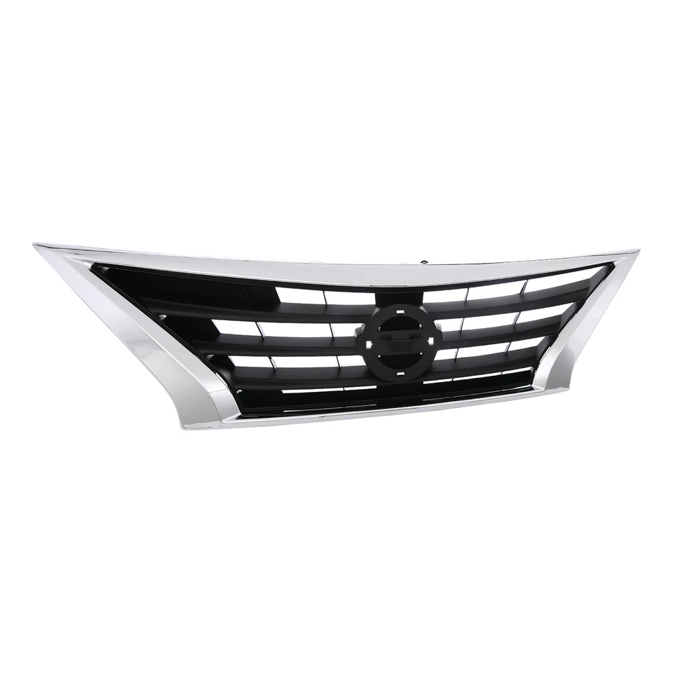 For Nissan Versa 2015 2016 2017 2018 2019 Front Upper Grille Grill W/Chrome Trim Foto 3 de 4