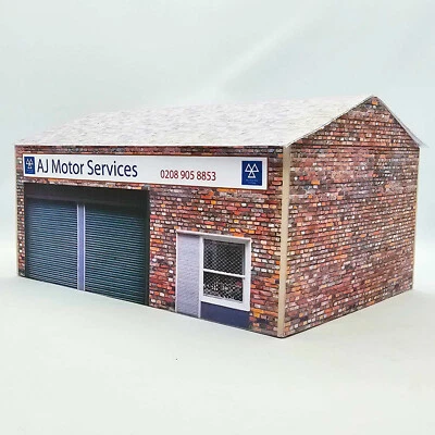 OO Gauge Model Railway Building Mechanics Garage 1/76 Scale model railway FI1