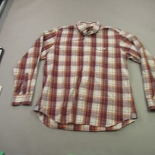 Banana Republic Shirt Mens 16-16.5 Long Sleeve Button Front Plaid Pocket