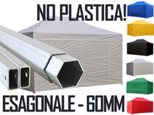 Gazebo 3x4,5 4,5x3 in alluminio esagonale - Richiudibile impermeabile con pareti