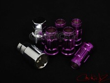Varrstoen Vt48 Purple 12x1.5mm Open Ended Extended 5 Locking Lug Nuts With Key