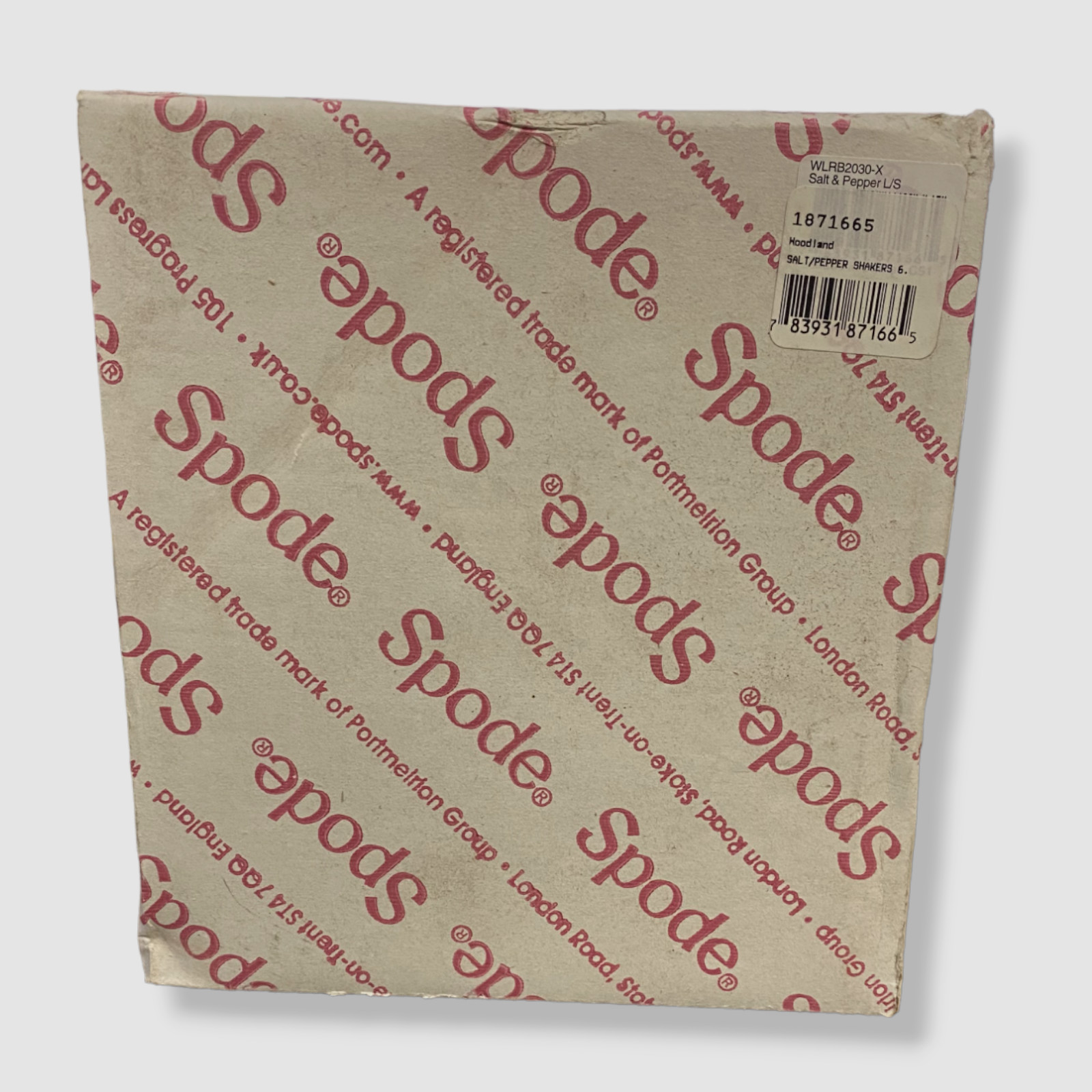 145 Spode White Woodland Salt & Pepper Shakers 2 Piece Set INSTITUTO