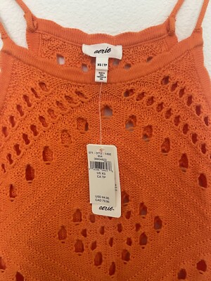 Aerie Crochet Halter Midi Dress