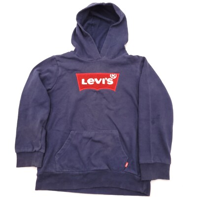 Levis Sweatshirt Size Medium Boys Hoodie Blue Logo