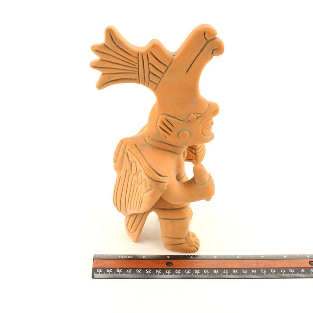 Fertility Statue Hand Crafted Fired Earthen Clay Sculpture Mexico 93/4