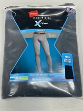 HANES MENS PREMIUM X-Temp Thermal Crew Pant 2XL Color Black
