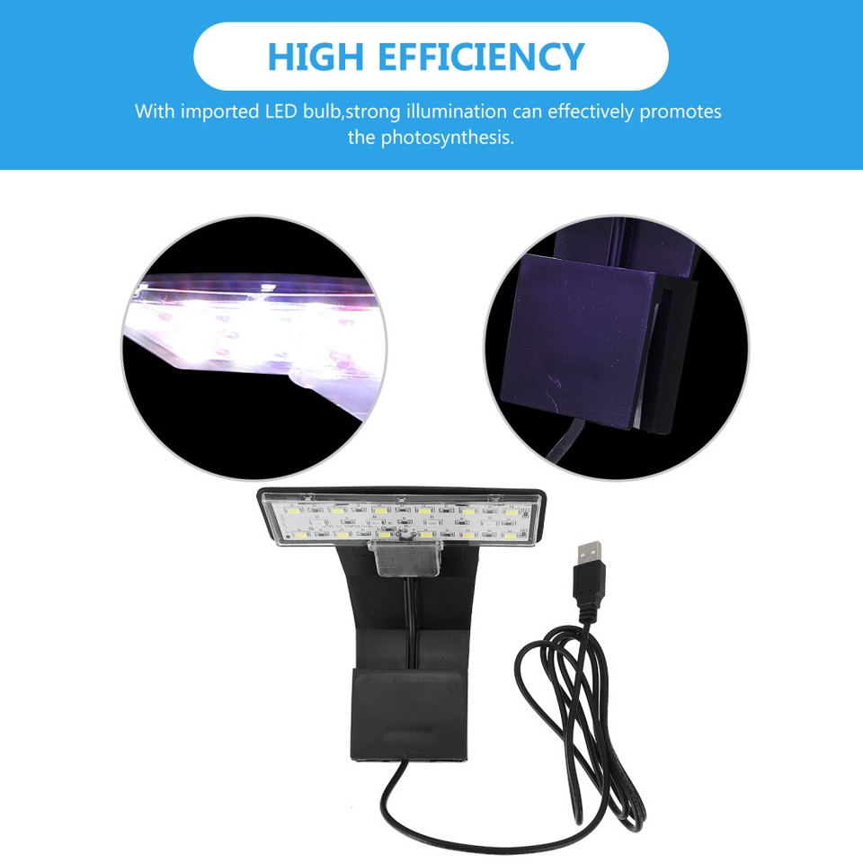 Aquarium Light Plant Coral Lights for Reef Tank Fish Clip Lamp eBay